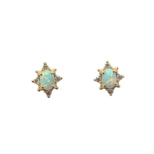 Vintage Opal Stud Earrings
