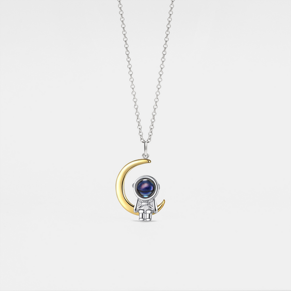 Astronaut Moon Star Projection Necklace