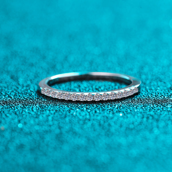 Moissanite Eternity Stacking Engagement Ring