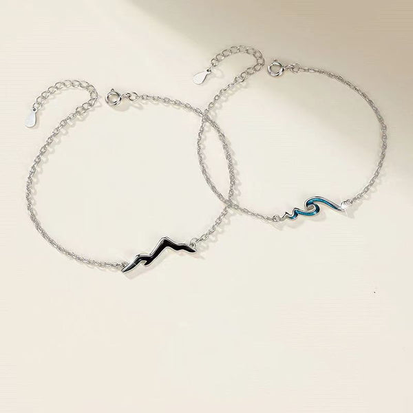 Mountain Ocean Couple Bracelet