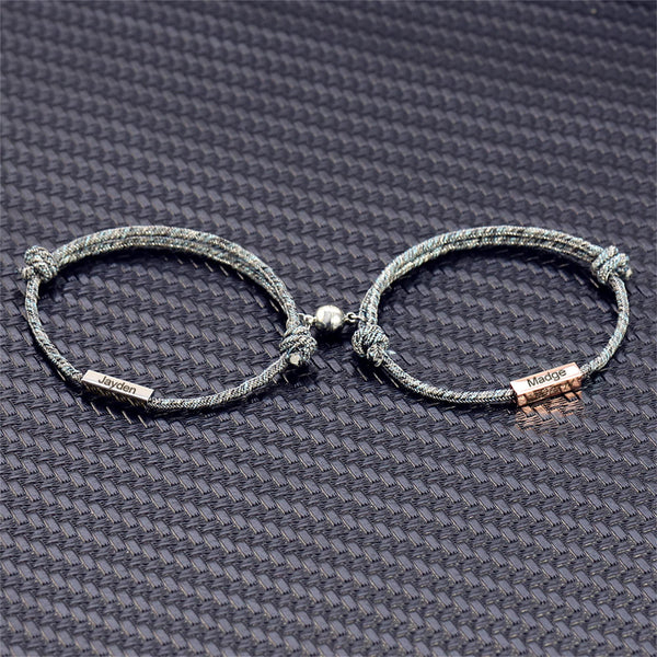 Custom Braid Magnetic Couple Bracelet