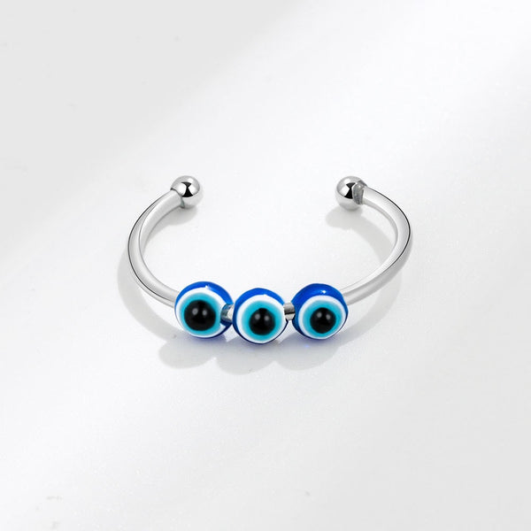 Evil Eye Anxiety Fidget Spinner Ring
