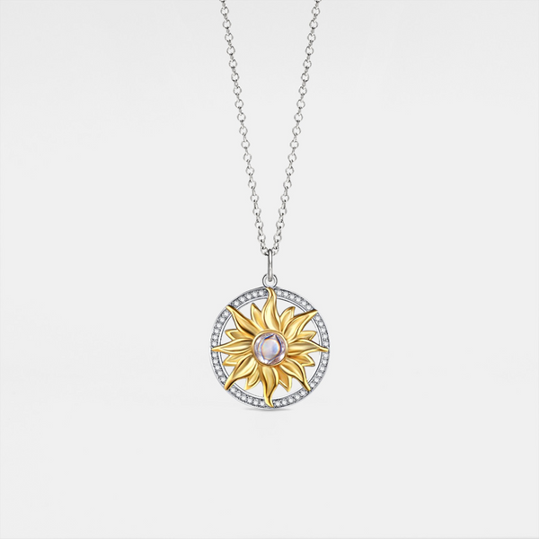 Sunflower Custom Photo Projection Necklace