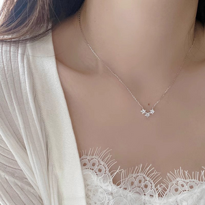 Sparkling Star Trio Pendent Necklace