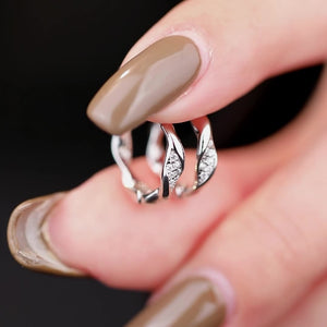 Infinity Mobius Huggie Hoop Earrings