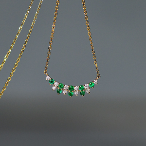 Dainty Bohemian Green Pendant Necklace