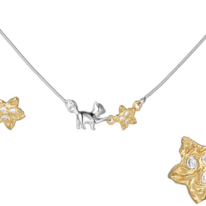 Cute Cat Star Pendant Necklace