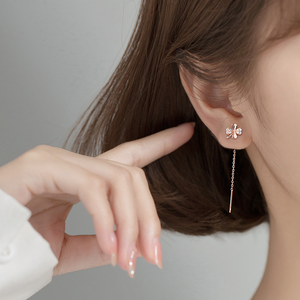 Four Leaf Clover Threader Earrings