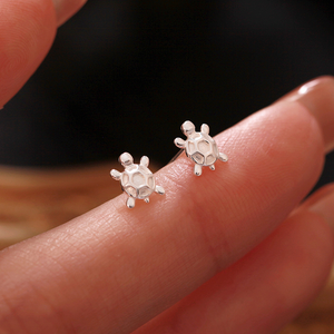 Tiny Small Sea Turtle Stud Earrings