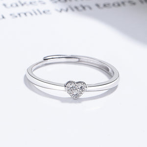 Dainty Heart Stacking Band Ring