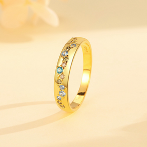 Anello Eternity Impilabile con Stella Dorata Delicata