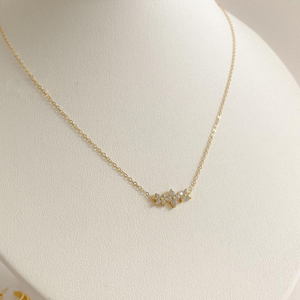 Four Leaf Clover Cluster Pendant Necklace