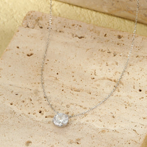 Elegant Rose Flower Zirconia Choker Necklace