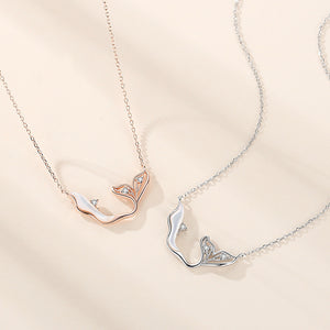 Elegant Mermaid Tail Pendant Necklace