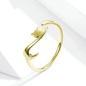 Minimalist Cat Stacking Bypass Ring