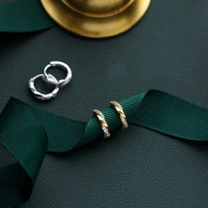 Dainty Twisted Huggie Hoop Earrings