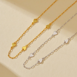 Sterling Silver Heart Charm Necklace