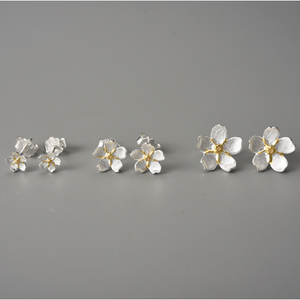 Dainty Flower Blossom Stud Earrings