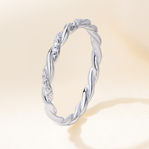 Twisted Rope Band Stacking Ring