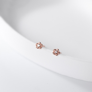 Tiny Small Flower Stud Earrings