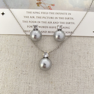 Dainty Round Pearl Stud Earrings