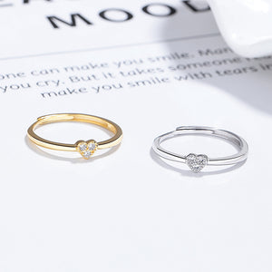 Dainty Heart Stacking Band Ring