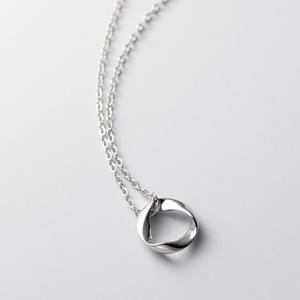 Infinity Mobius Charm Necklace