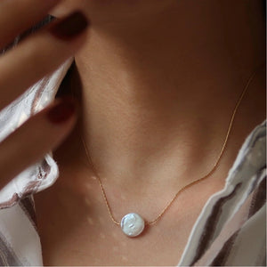 Baroque Pearl Heart Pendant Necklace