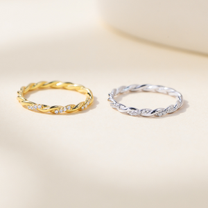 Twisted Rope Band Stacking Ring