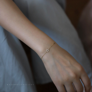 Double Star Of David Charm Stacking Bracelet