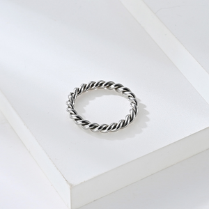 Minimalist Twist Couple Matching Ring