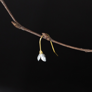 Dainty Magnolia Flower Hook Earrings