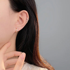 Minimalist Twisted Hoop Earrings