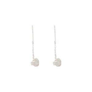 Tiny Knot Threader Earrings
