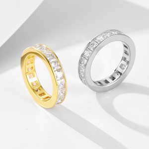 Minimalist Square Cut Eternity Ring
