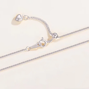 Dainty Silver Heart Pendant Necklace