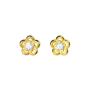Tiny Small Flower Stud Earrings