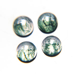 Natural Moss Agate Cabochon Stone