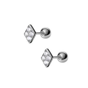 Tiny Small Geometric Stud Earrings