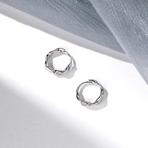 Infinity Mobius Huggie Hoop Earrings