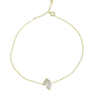 Minimalist Marquise Cut Stacking Anklet