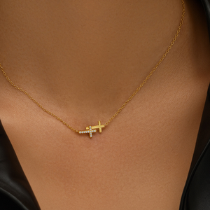 Minimalist Gold Cross Pendant Necklace