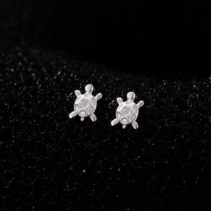 Tiny Small Sea Turtle Stud Earrings