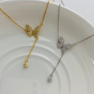 Timeless Butterfly Y Drop Necklaces