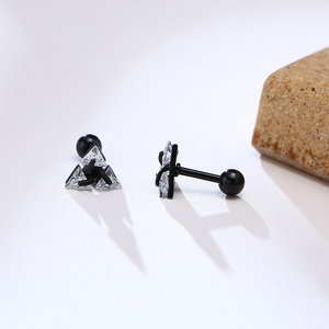 Minimalist Zircon Triangle Stud Earrings