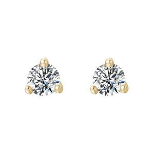 Tiny Small Solitaire Stud Earrings