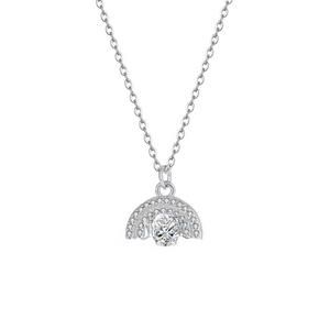 Dainty Rainbow Pendant Necklace