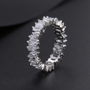 Dainty Baguette Cut Eternity Ring
