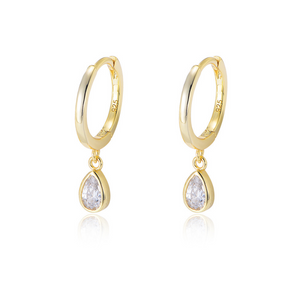 Dainty Teardrop Hoop Earrings
