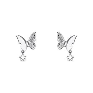 Dainty Butterfly Flower Stud Earrings